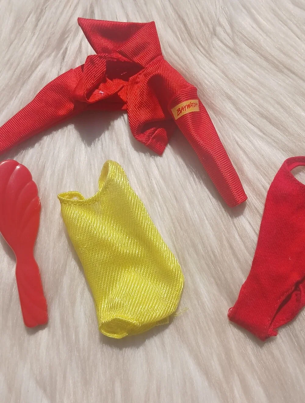 Baywatch Barbie Red Jacket Vintage 90s Doll Clothing Clothes Yellow Swimsuit